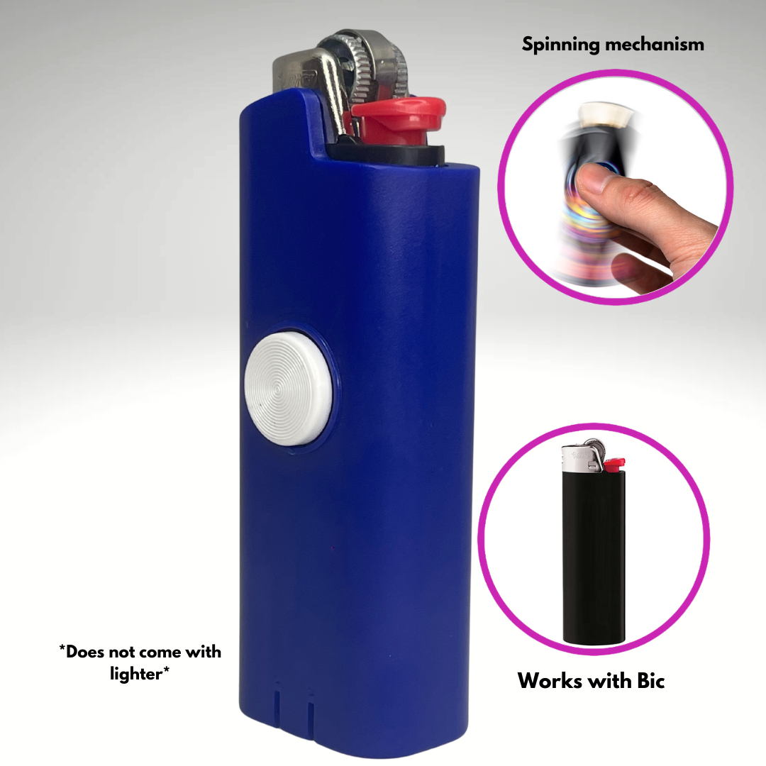 FLKR LYTR® Blue Fidget Spinner Lighter Case Amazon Must Have "Blue" for Bic® Spinner Lighter Case | FLKR LYTR - $9.99