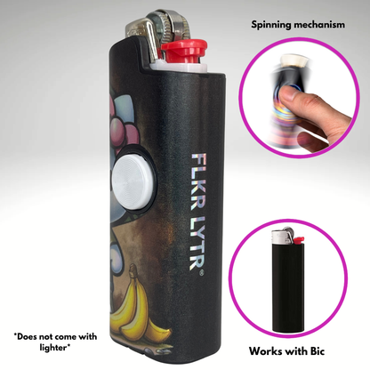 FLKR LYTR® Fidget Spinner Lighter Case "Hello Adventure Kitty " for Bic® Spinner Lighter Case | FLKR LYTR - $11.99