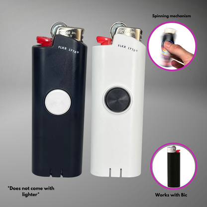 DRK White/ Ghost - 2 Pack fidget spinning lighter case for Bic lighters - $18.99