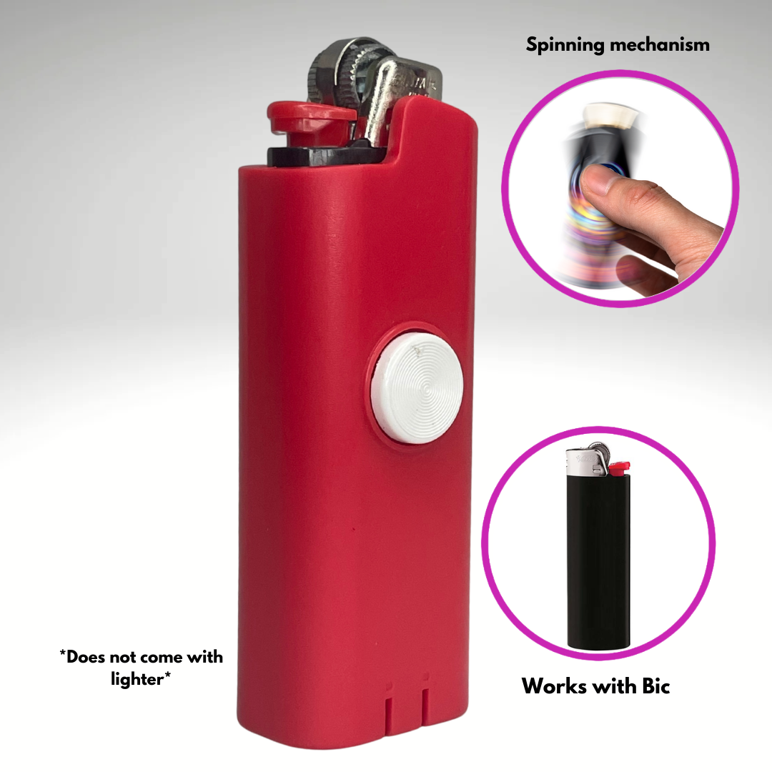 FLKR LYTR® Rojo (Red) Fidget Spinner Lighter Case Amazon Must Have "Rojo (Red)" for Bic® Spinner Lighter Case | FLKR LYTR - $9.99
