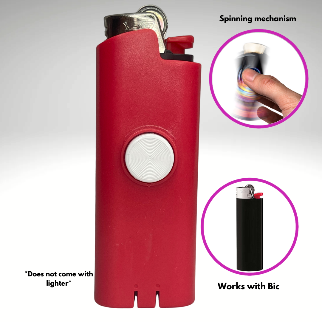 FLKR LYTR® Rojo (Red) Fidget Spinner Lighter Case Amazon Must Have "Rojo (Red)" for Bic® Spinner Lighter Case | FLKR LYTR - $9.99