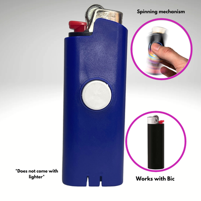 FLKR LYTR® Blue Fidget Spinner Lighter Case Amazon Must Have "Blue" for Bic® Spinner Lighter Case | FLKR LYTR - $9.99