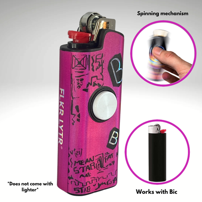 FLKR LYTR® Fidget Spinner Lighter Case "Burn Book" for Bic® Spinner Lighter Case | FLKR LYTR - $11.99