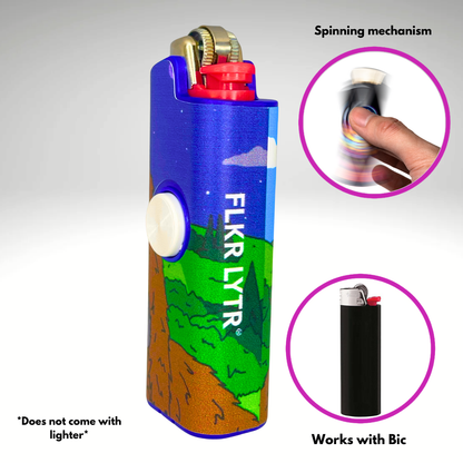 FLKR LYTR® Fidget Spinner Lighter Case "Sassy FLKR" for Bic® Spinner Lighter Case