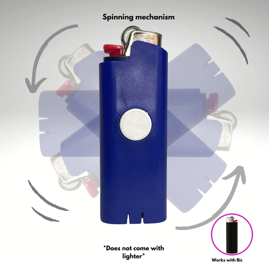 FLKR LYTR® Blue Fidget Spinner Lighter Case Amazon Must Have "Blue" for Bic® Spinner Lighter Case