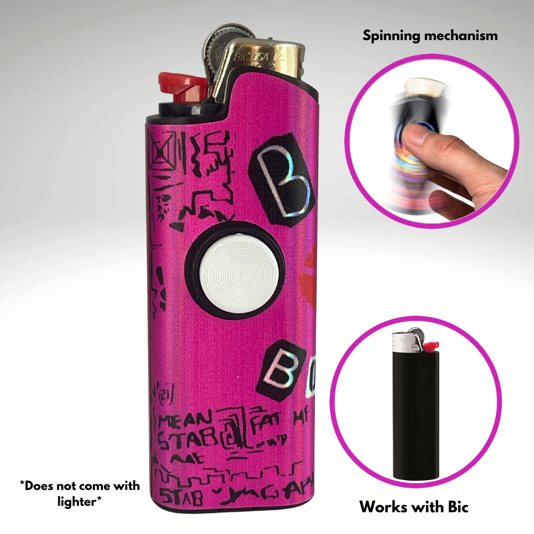 FLKR LYTR® Fidget Spinner Lighter Case "Burn Book" for Bic® Spinner Lighter Case | FLKR LYTR - $11.99