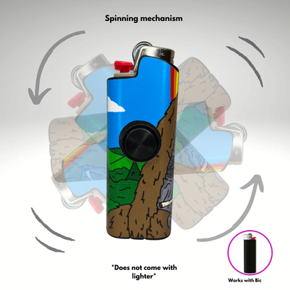 FLKR LYTR® Fidget Spinner Lighter Case "Sassy FLKR" for Bic® Spinner Lighter Case