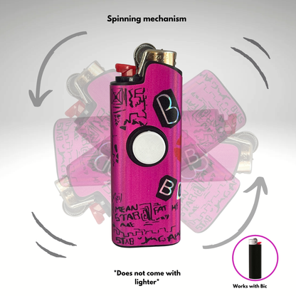 FLKR LYTR® Fidget Spinner Lighter Case "Burn Book" for Bic® Spinner Lighter Case | FLKR LYTR - $11.99