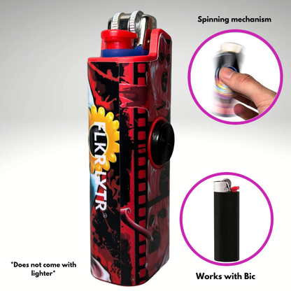 FLKR LYTR®  Fidget Spinner Lighter Case " A. The Clown " for Bic® Spinner Lighter Case