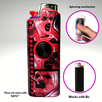 FLKR LYTR®  Fidget Spinner Lighter Case " A. The Clown " for Bic® Spinner Lighter Case