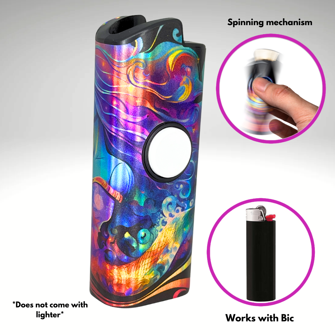 FLKR LYTR® Fidget Spinner Lighter Case "Aquarius FLKR " for Bic® Spinner Lighter Case | FLKR LYTR - $11.99