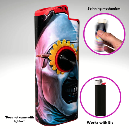 FLKR LYTR®  Fidget Spinner Lighter Case " A. The Clown " for Bic® Spinner Lighter Case