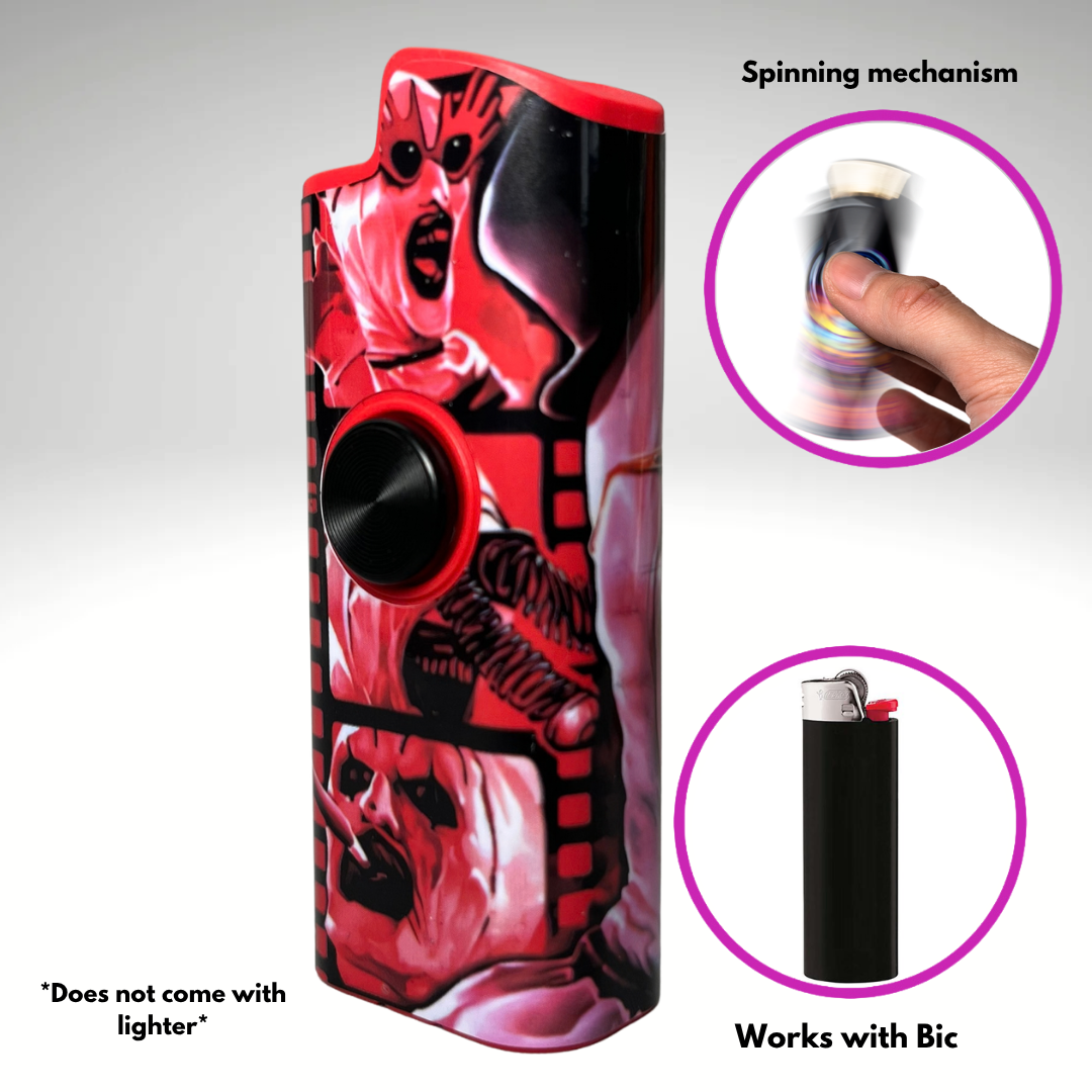 FLKR LYTR®  Fidget Spinner Lighter Case " A. The Clown " for Bic® Spinner Lighter Case