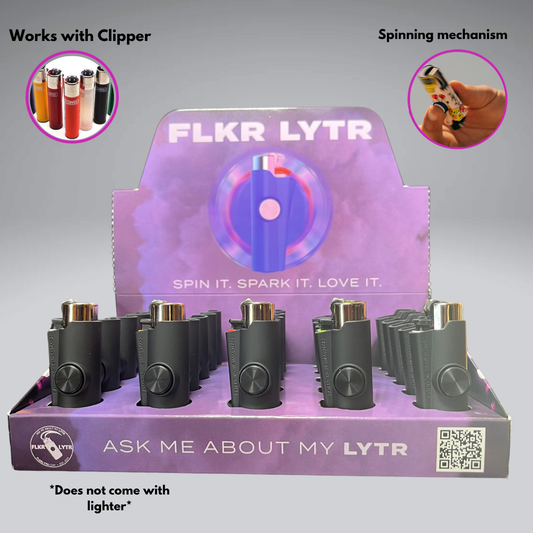 Black CLPR FLKR LYTR: Retail Display Box Case for Clipper® | LIGHTER CASE - $125.00