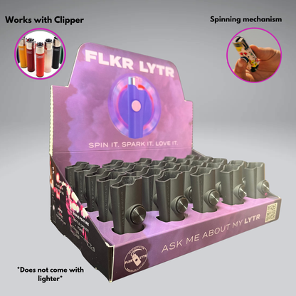 Black CLPR FLKR LYTR: Retail Display Box Case for Clipper® | LIGHTER CASE - $125.00