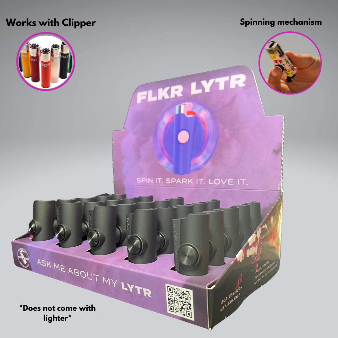 Black CLPR FLKR LYTR: Retail Display Box Case for Clipper® | LIGHTER CASE - $125.00