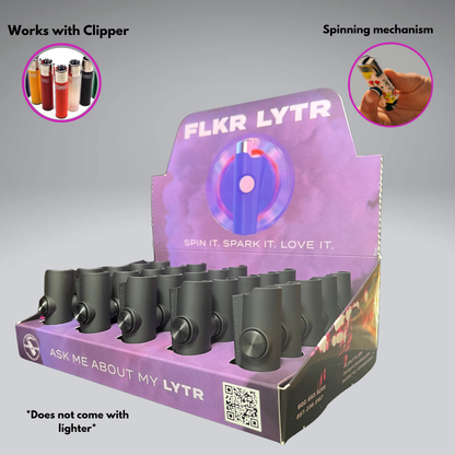Black CLPR FLKR LYTR: Retail Display Box Case for Clipper® | LIGHTER CASE - $125.00