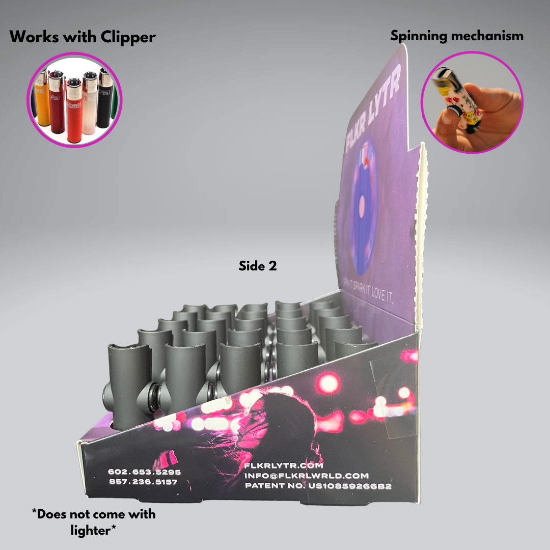Black CLPR FLKR LYTR: Retail Display Box Case for Clipper® | LIGHTER CASE - $125.00