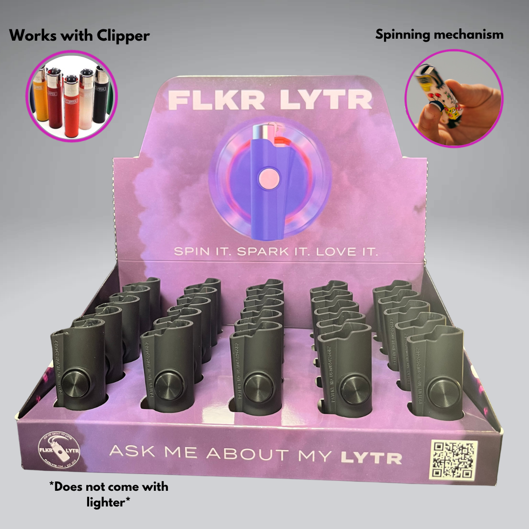 Black CLPR FLKR LYTR: Retail Display Box Case for Clipper® | LIGHTER CASE - $125.00