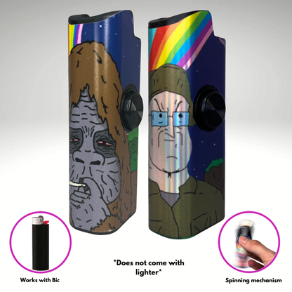 FLKR LYTR® Fidget Spinner Lighter Case "Big Sassy 2 Pack" for Bic® Spinner Lighter Case