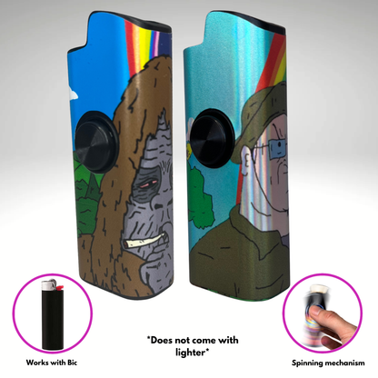 FLKR LYTR® Fidget Spinner Lighter Case "Big Sassy 2 Pack" for Bic® Spinner Lighter Case