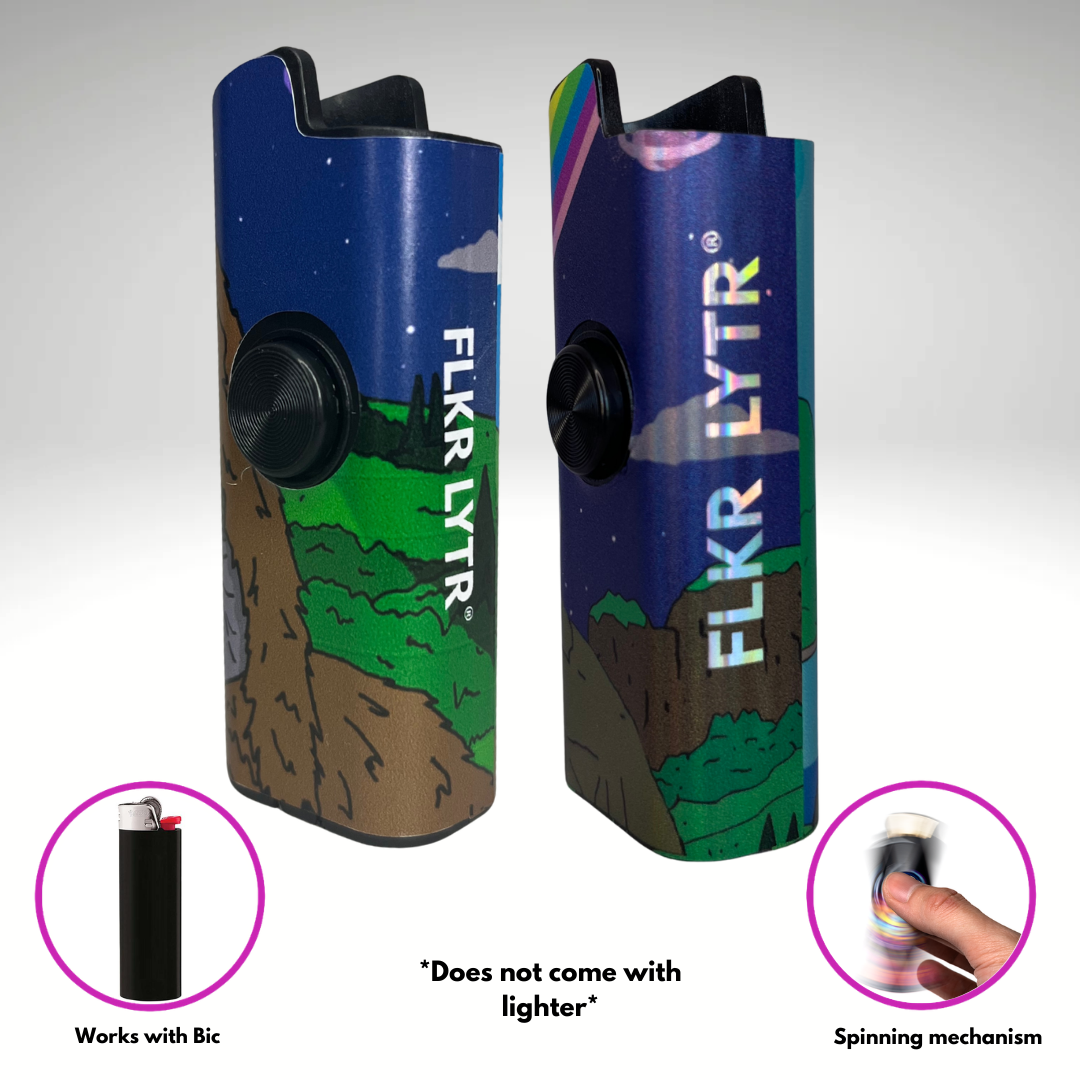 FLKR LYTR® Fidget Spinner Lighter Case "Big Sassy 2 Pack" for Bic® Spinner Lighter Case