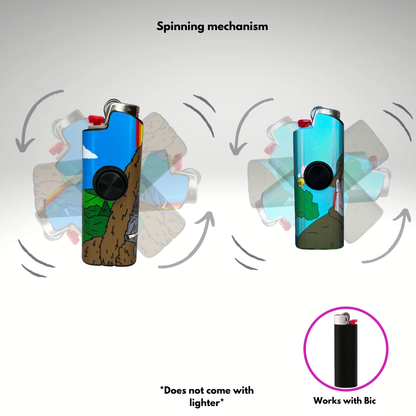 FLKR LYTR® Fidget Spinner Lighter Case "Big Sassy 2 Pack" for Bic® Spinner Lighter Case