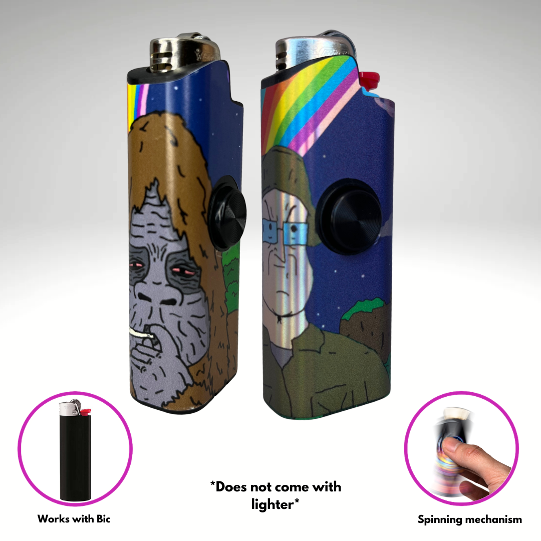 FLKR LYTR® Fidget Spinner Lighter Case "Big Sassy 2 Pack" for Bic® Spinner Lighter Case