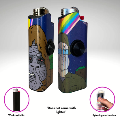 FLKR LYTR® Fidget Spinner Lighter Case "Big Sassy 2 Pack" for Bic® Spinner Lighter Case