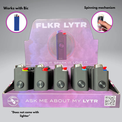 Black Matte FLKR Retail Display Box Lighter Case for BIC® | FLKR LYTR