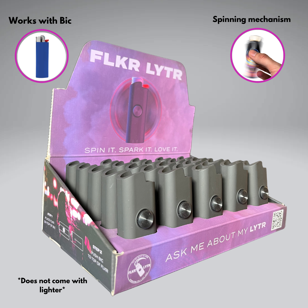 Black Matte FLKR Retail Display Box Lighter Case for BIC® | FLKR LYTR