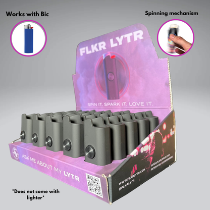 Black Matte FLKR Retail Display Box Lighter Case for BIC® | FLKR LYTR