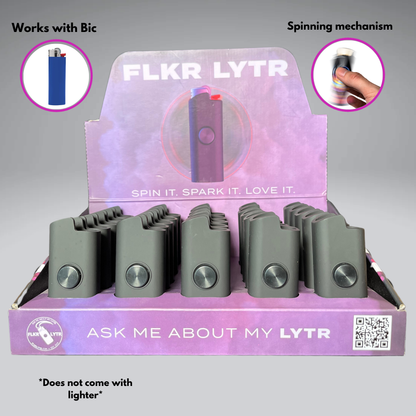 Black Matte FLKR Retail Display Box Lighter Case for BIC® | FLKR LYTR