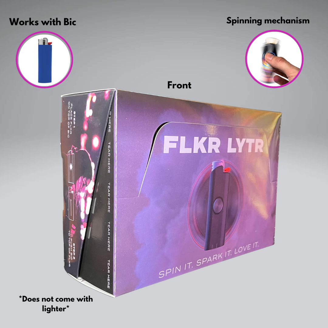 Black Matte FLKR Retail Display Box Lighter Case for BIC® | FLKR LYTR