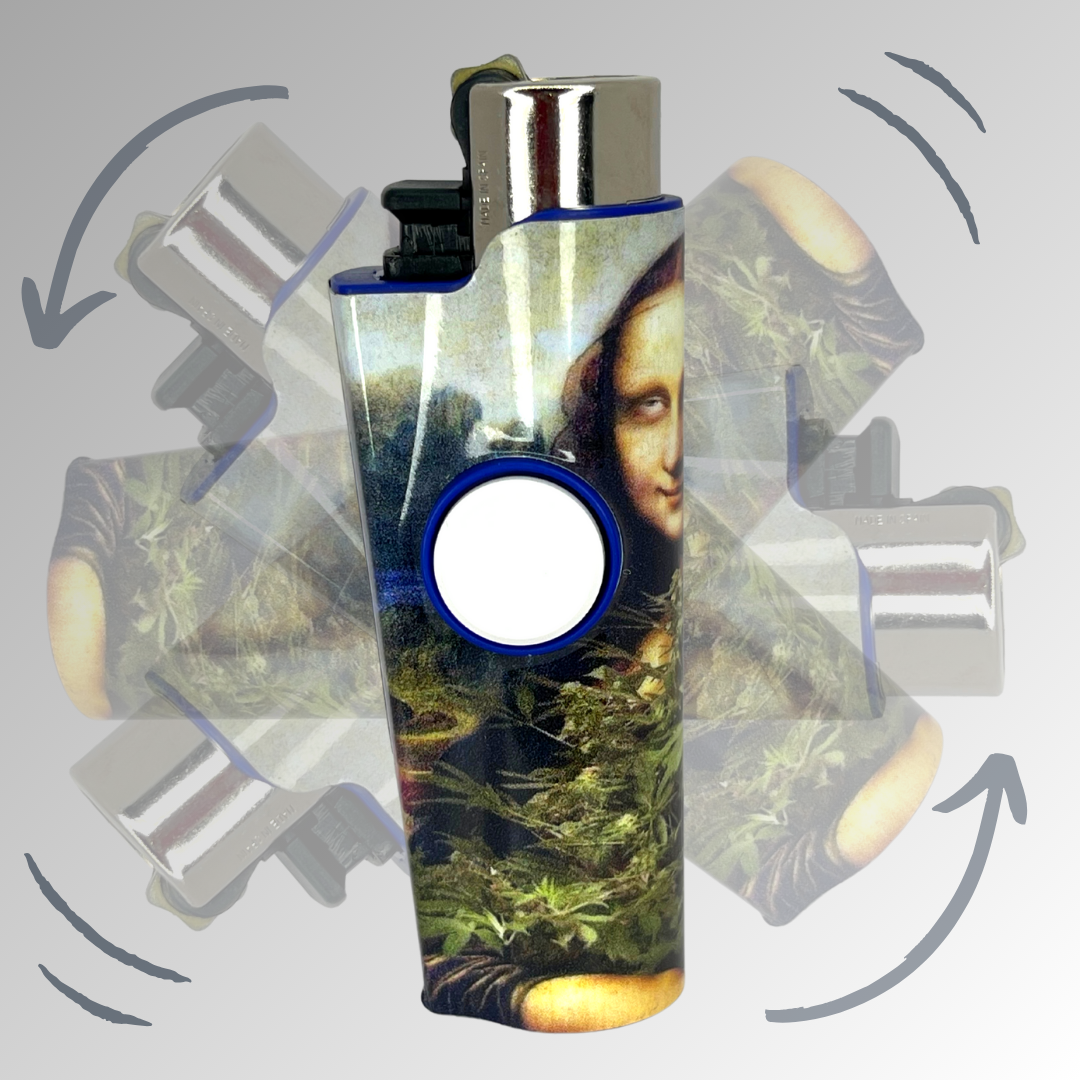 FLKR LYTR® Fidget Spinner Lighter Case "Mona Blaza" for Clipper Lighter® Case - $11.99