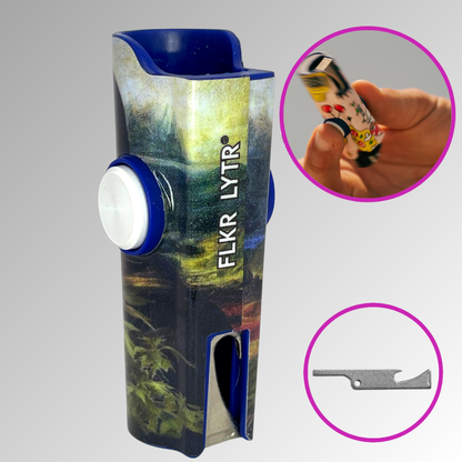 FLKR LYTR® Fidget Spinner Lighter Case "Mona Blaza" for Clipper Lighter® Case - $11.99