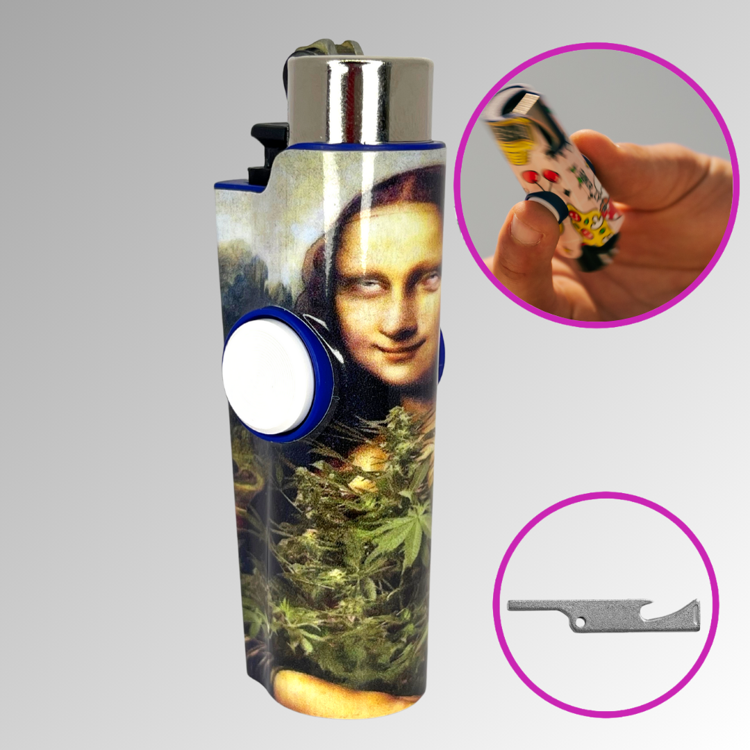 FLKR LYTR® Fidget Spinner Lighter Case "Mona Blaza" for Clipper Lighter® Case - $11.99