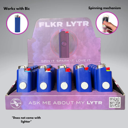 Blue FLKR Retail Display Box Lighter Case for BIC® | FLKR LYTR