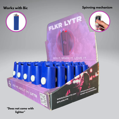 Blue FLKR Retail Display Box Lighter Case for BIC® | FLKR LYTR