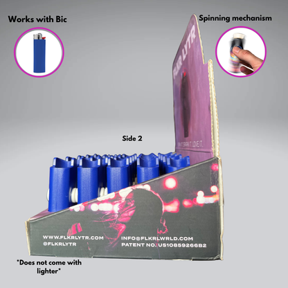 Blue FLKR Retail Display Box Lighter Case for BIC® | FLKR LYTR