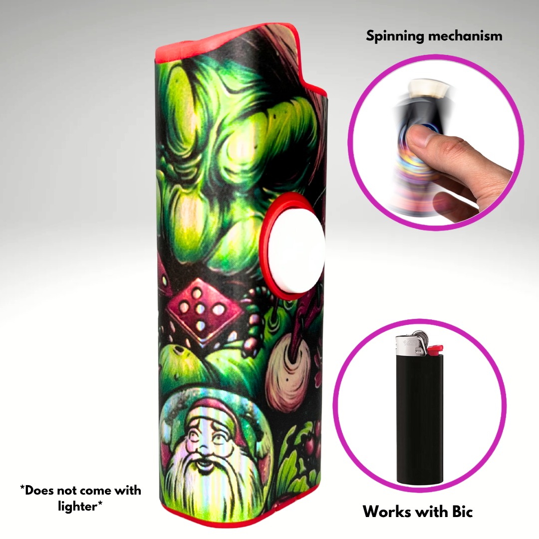 FLKR LYTR®  Fidget Spinner Lighter Case "Boogie Man" for Bic® Spinner Lighter Case | FLKR LYTR - $11.99)