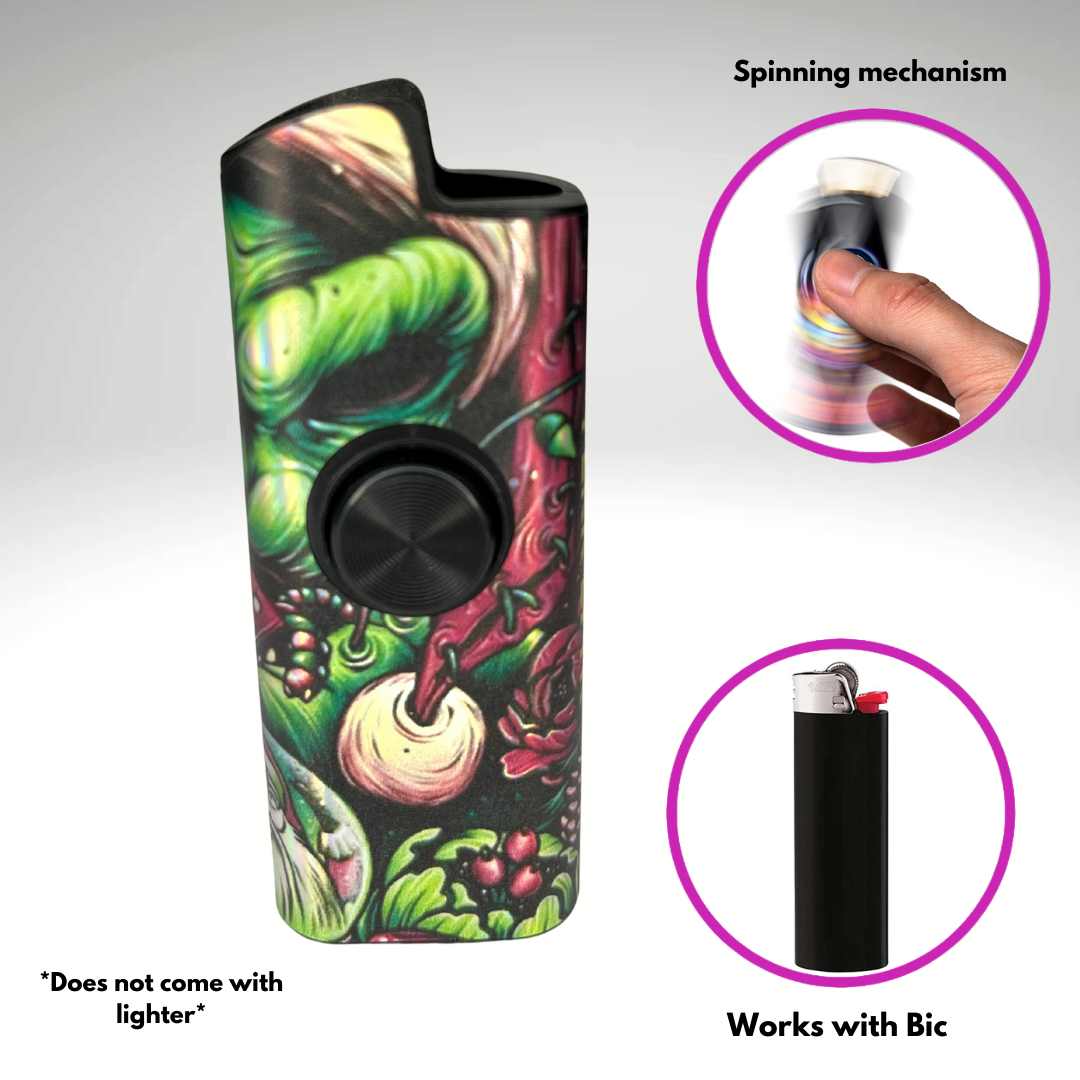 FLKR LYTR®  Fidget Spinner Lighter Case "Boogie Man" for Bic® Spinner Lighter Case | FLKR LYTR - $11.99)