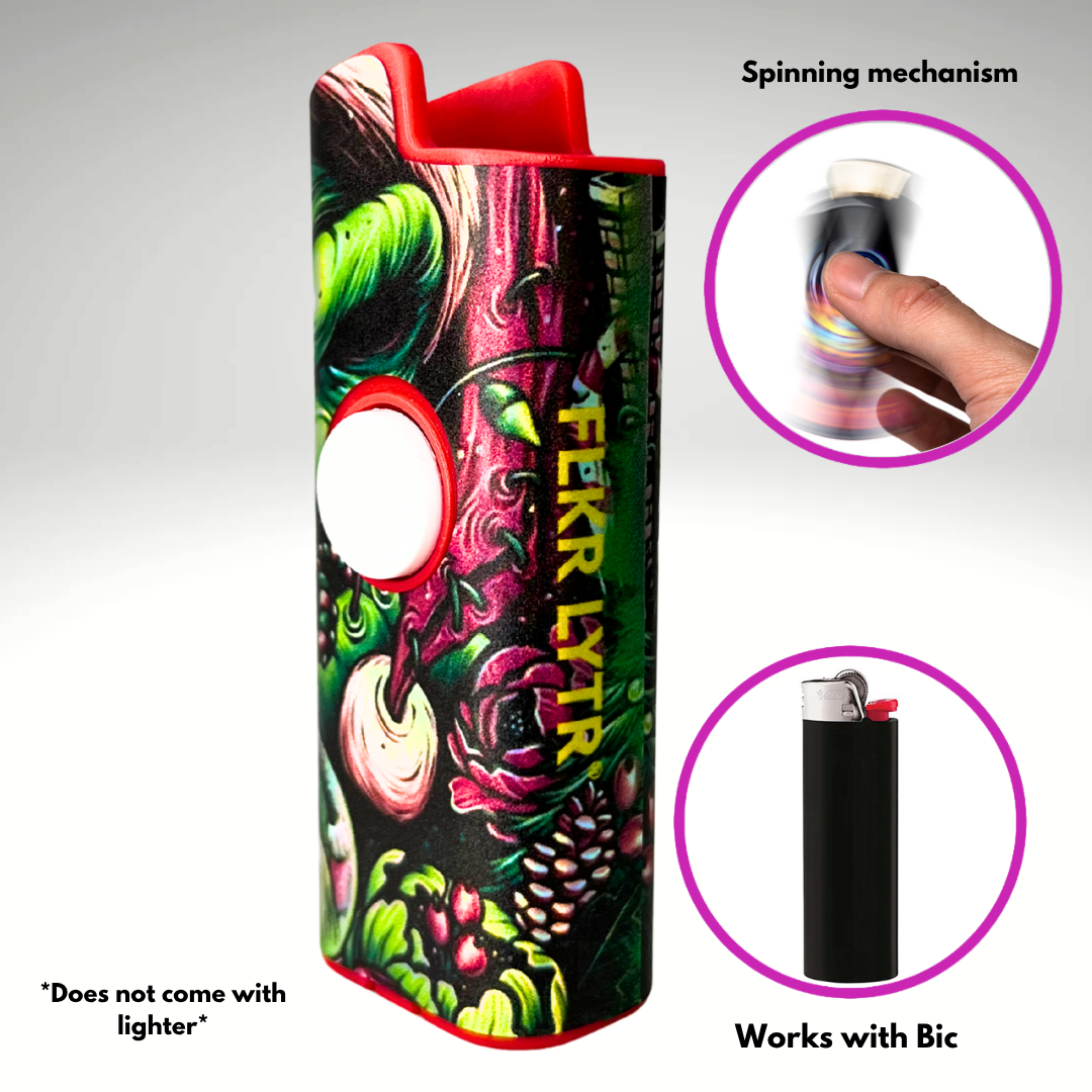 FLKR LYTR®  Fidget Spinner Lighter Case "Boogie Man" for Bic® Spinner Lighter Case | FLKR LYTR - $11.99)