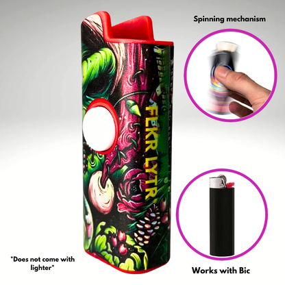 FLKR LYTR®  Fidget Spinner Lighter Case "Boogie Man" for Bic® Spinner Lighter Case