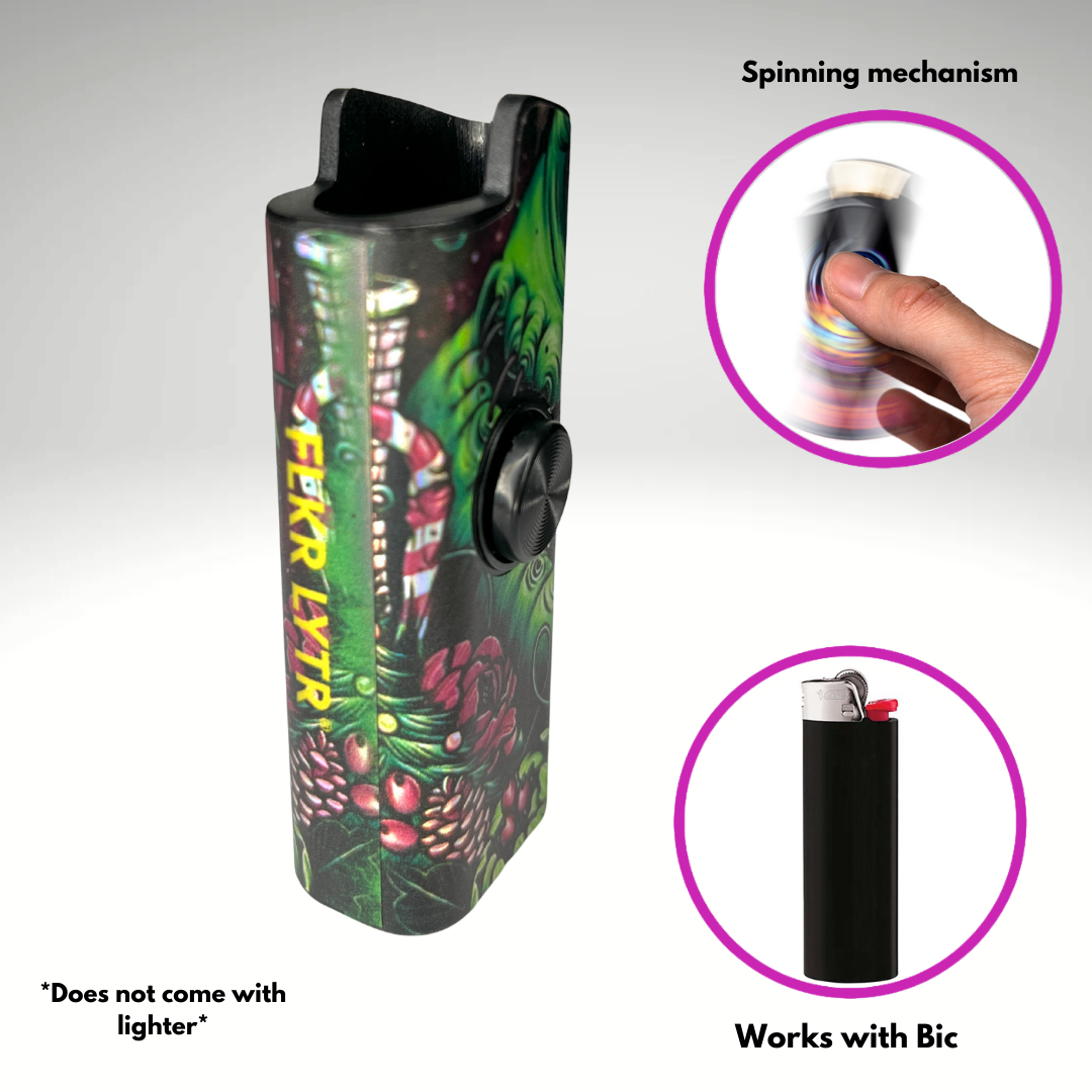 FLKR LYTR®  Fidget Spinner Lighter Case "Boogie Man" for Bic® Spinner Lighter Case | FLKR LYTR - $11.99)