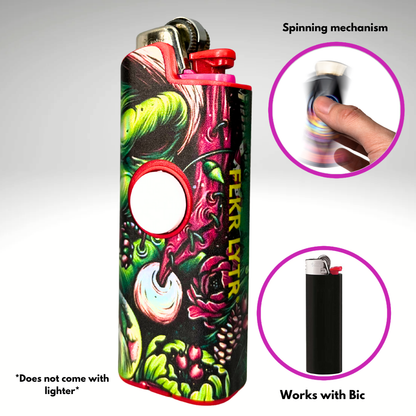 FLKR LYTR®  Fidget Spinner Lighter Case "Boogie Man" for Bic® Spinner Lighter Case | FLKR LYTR - $11.99)