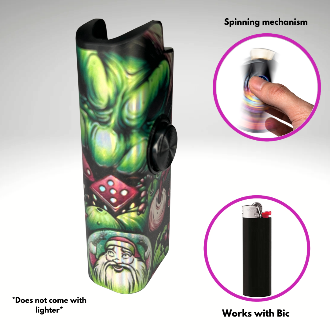 FLKR LYTR®  Fidget Spinner Lighter Case "Boogie Man" for Bic® Spinner Lighter Case | FLKR LYTR - $11.99)