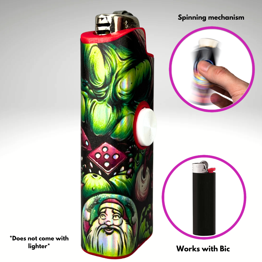 FLKR LYTR®  Fidget Spinner Lighter Case "Boogie Man" for Bic® Spinner Lighter Case | FLKR LYTR - $11.99)