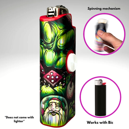 FLKR LYTR®  Fidget Spinner Lighter Case "Boogie Man" for Bic® Spinner Lighter Case