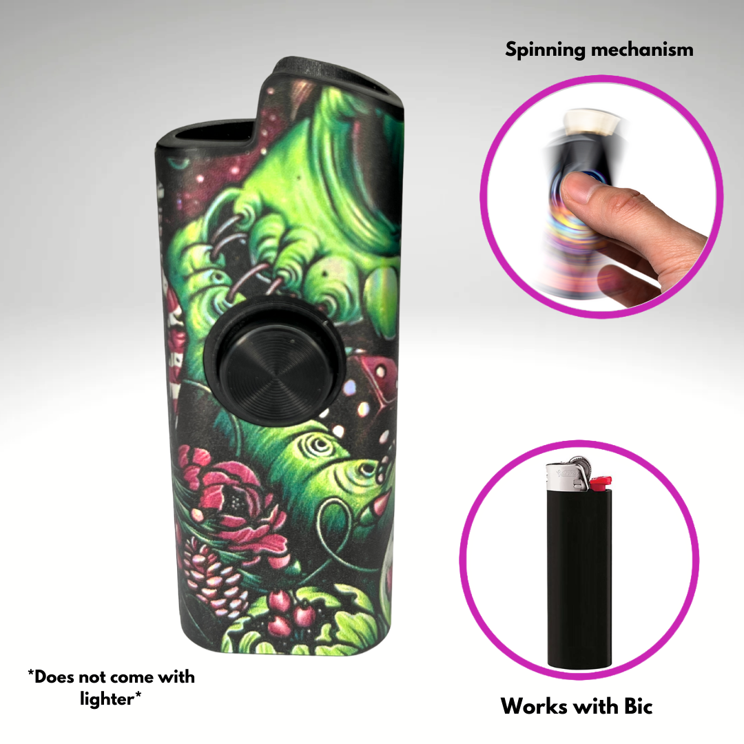 FLKR LYTR®  Fidget Spinner Lighter Case "Boogie Man" for Bic® Spinner Lighter Case | FLKR LYTR - $11.99)
